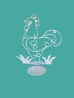 Vintage Metal Rooster Sconce Candle Holder White Chicken Farm Rustic wall mount — photo 1