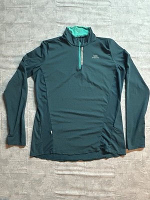 Kalenji Run Dry+ Men's 1/4 Zip Long Sleeve Running Top Dark Green Activeware S