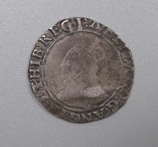 1582-1584 Mint Mark "A" Silver Shilling Of Elizabeth I Very Good Hammered Coin