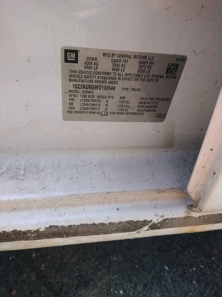 Used Front Left Seat Belt Front fits: 2015 Chevrolet Silverado 2500 pickup bucke Foto 2 de 4