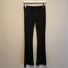 Vintage Ribbed Flared pants low rise size small gray boho loungewear hippie