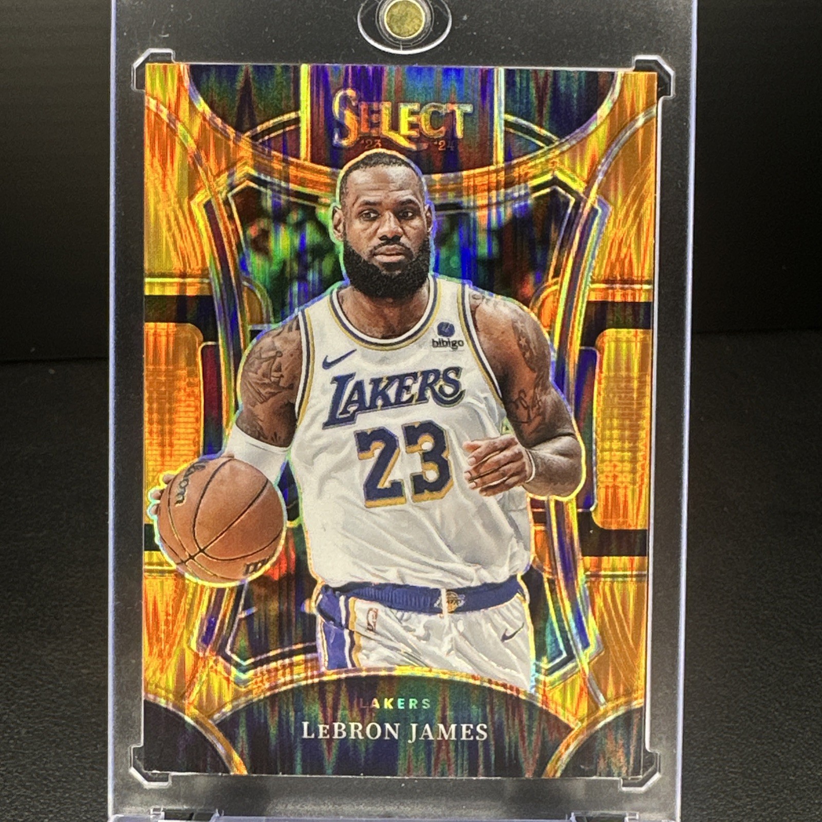 🔥✅ *Mezzanine* LeBron James 2023-24 Panini Select - #335 Orange Flash Prizm