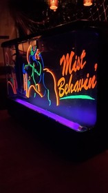 Vintage 1980's Gemini Display Nuon Klocks [MIST BEHAVIN'] Neon Blacklight RARE!!