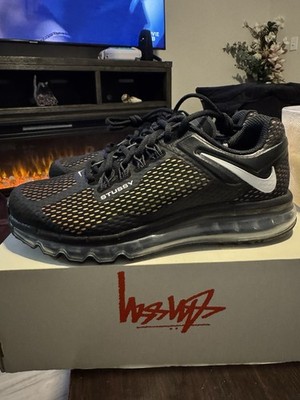Nike Air Max 2013 Stussy 'Black White' -Rare Collaboration-Men's Shoes-New-Sz 9