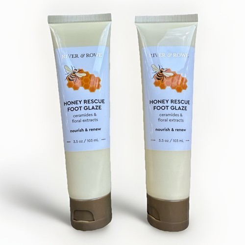 3Pk RIVER & ROWE HONEY RESCUE FOOT GLAZE CERAMIDES FLORAL EXTRACTS
