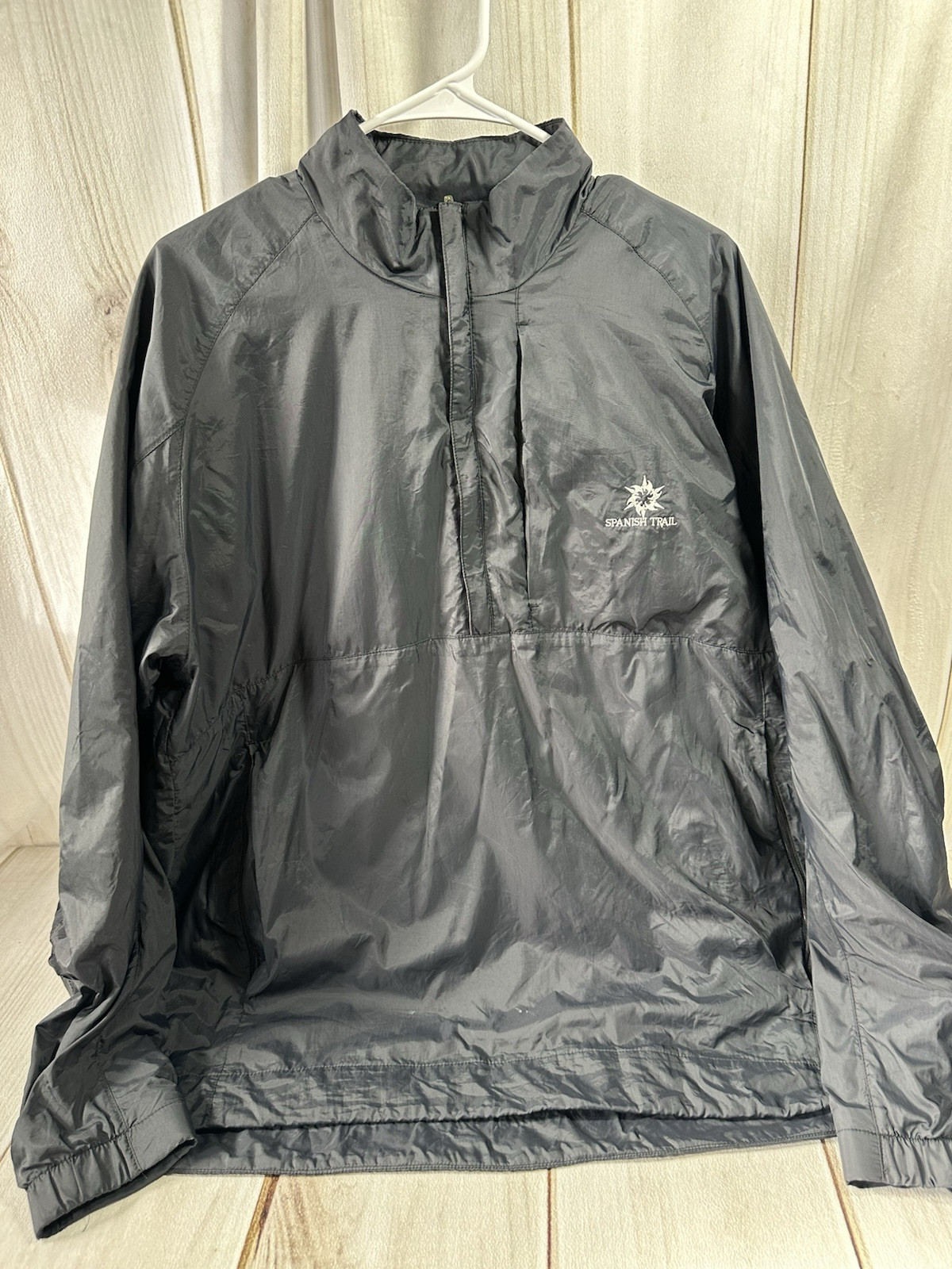 VTG Nike Golf Windbreaker Mens L Pullover Golf Jacket Black 1/2 Zip Outdoors