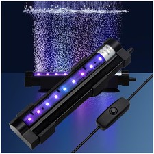Submersible Aquarium Light 6Inch Fish Tank Light Bubbler Wall with Air Bubble Ho