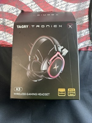TAGRY TRONiCX K3 Wireless Gaming Headset 7.1 Surround 2.4G PS5 PC Xbox - Red