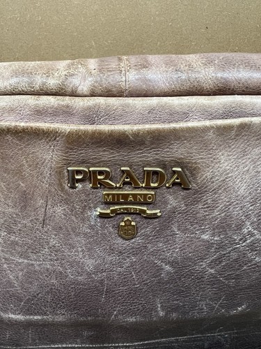 PRADA Schultertasche Ombre Braun Leder Multi Zip - Bild 2 von 7