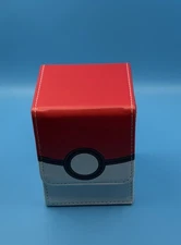 Pokémon Poké Ball Deck Box – Trading Card Game Storage Holder – Red & White