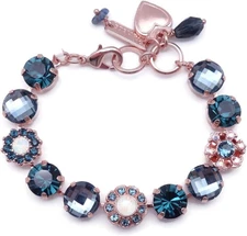 Mariana Mood Indigo Rose Gold Bracelet Blue & White Mix Crystal Mosaic 1069 NWT