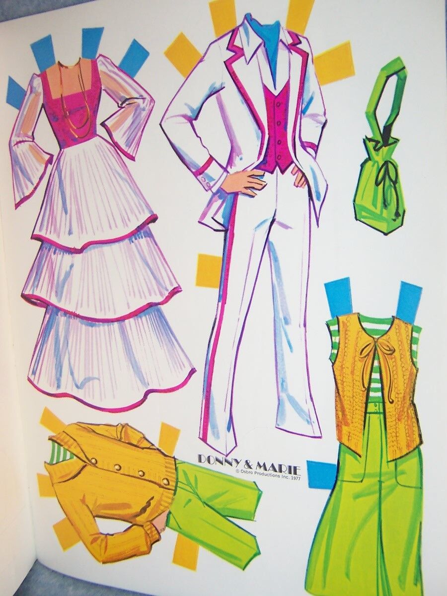 VINTAGE UNCUT 1973 MARIE OSMOND PAPER DOLLS~NOSTALGIC CLOTHING~#1  REPRODUCTION!