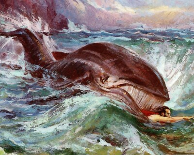 Catholic print picture-  PROPHET JONAH P  -   8'' x 10'' ready to be framed