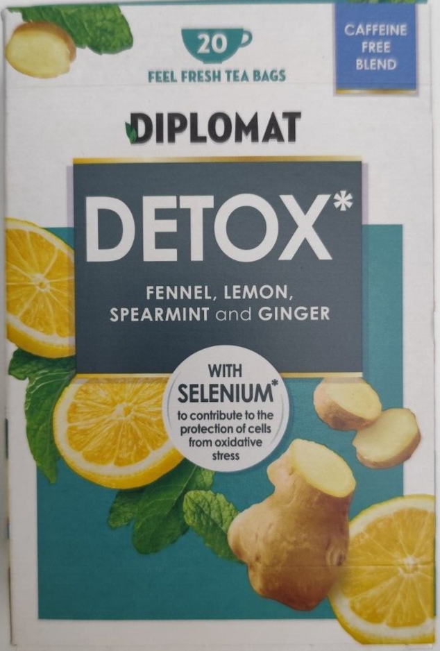 TEA＠　0417 Herbal Infusion Tea DETOX Lemon Fennel Mint Ginger Selenium 120
