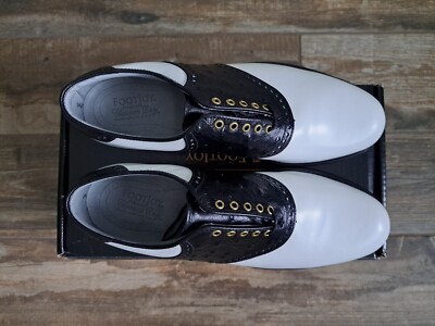 NEW Footjoy Classics Dry Premiere Mens Golf Shoes 50690 WH/BLK