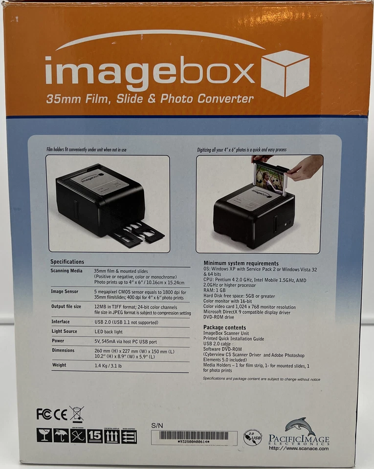 Pacific Imagebox 35mm Film, Slide and Photo Converter, Brand New in Box, Sealed! - Image 4 of 4