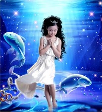 10 20 Ft Muslin 100 Hand Painted Photo Mermaid Under Water Sea Backdrop P3375