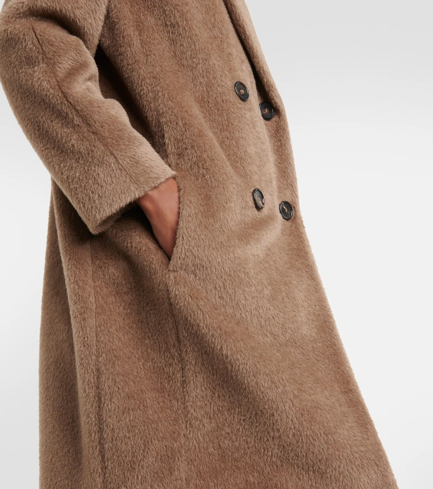S Max Mara - Rosato Coat - Mid Brown Alpaca Wool Straight 8UK 6US 40IT S New&Tag - Image 4 of 4