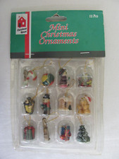 Christmas House Mini Christmas Ornaments 12 Pieces New in Package