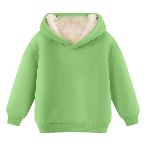 Kids Boys Girls Fleece Lined Sherpa Hoodie Warm Pullover Hooded Sweatshirt 4-15Y - Picture 33 of 43