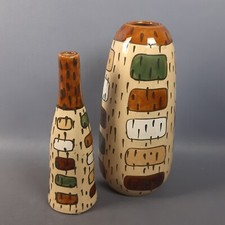 Vasi Ceramica Cracklè Maiolica Multicolore Etnici Collezione Vintage Anni ‘70