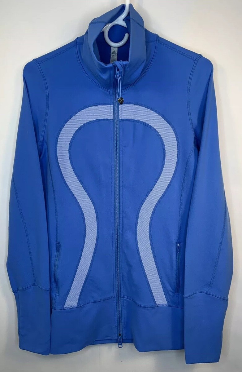 ヨガ lululemon jacket size8 *outlet* Lululemon Women's Size 8 Blue Full Zip Define Stretch Yoga Jacket