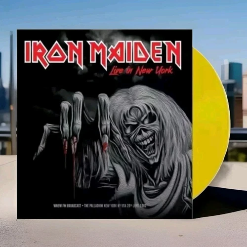 Iron Maiden - Live in New York - Yellow Vinyl Record LP - Run To The Hills