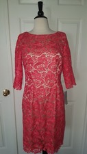 Eliza J Lace Coral Dress Sz 8 Nwt
