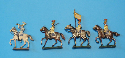 10 Cavaliers Louis XIV - Lorraine - Figurines En étain Plates (Zinnfiguren) - Peinture Double Face - Échelle 1:60