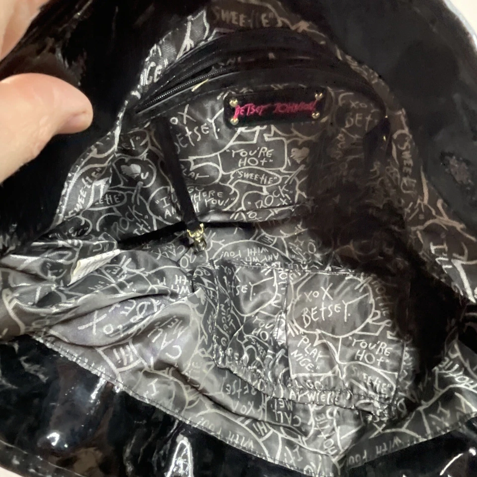 Sequined Skull Floral Multicolor Chain Straps Betsey Johnson Purse - Image 4 of 4