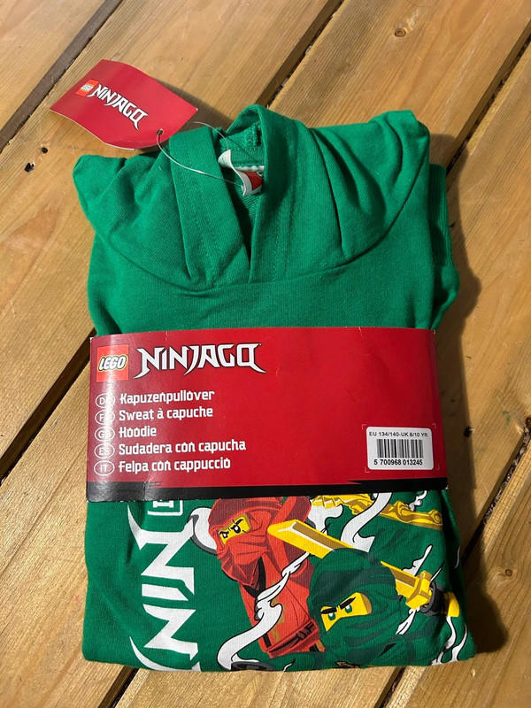 Lego Ninjago age 8/10 years green red hoody BNWT UK