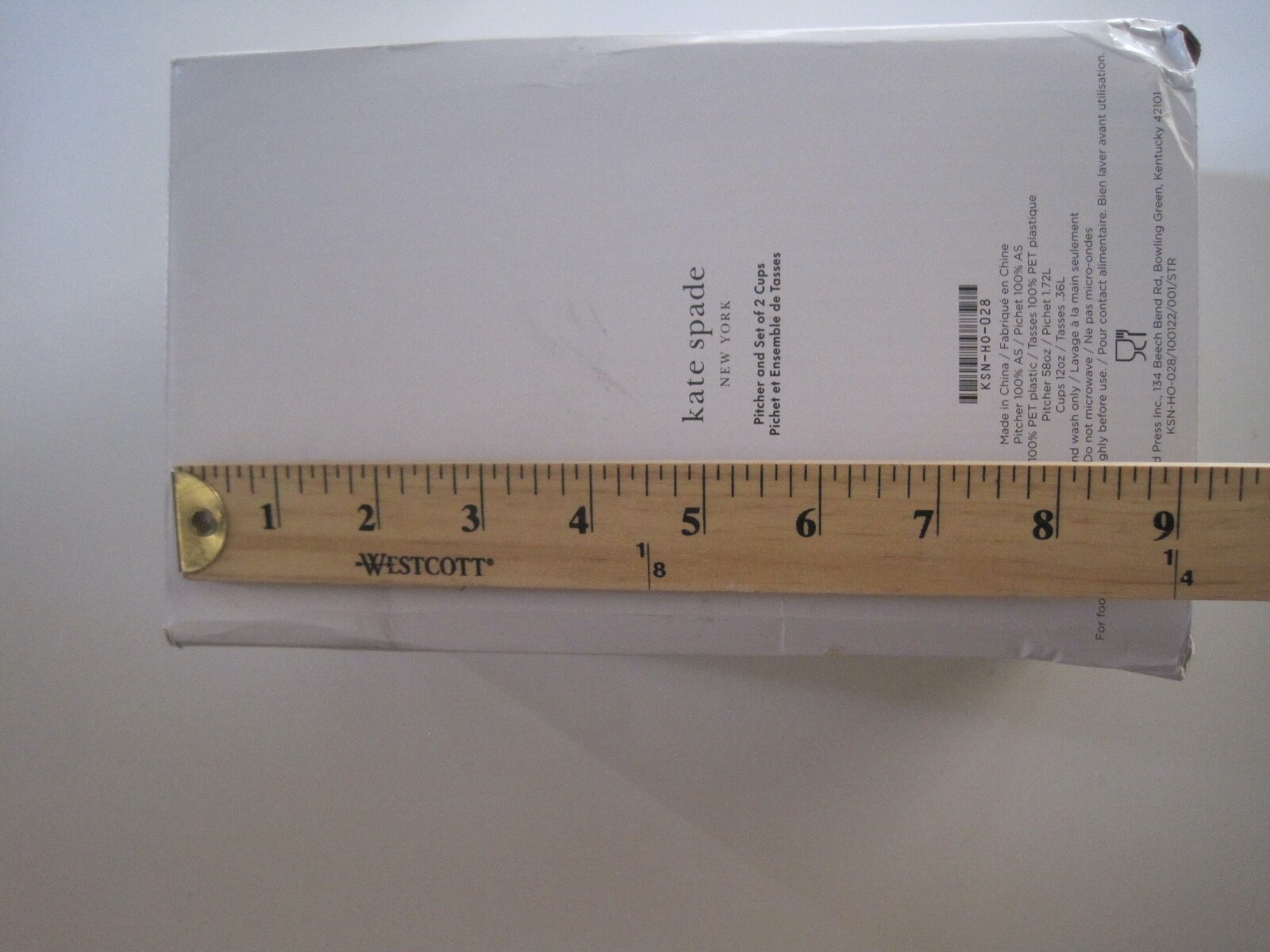 Kate Spade Pitcher  2 Cups Clear Plastic LEMONS Brand New thumbnail 7