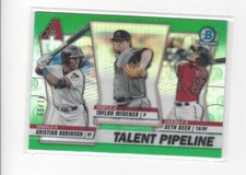 2020 Bowman Chrome Talent Pipeline Green Refractor Robinson/Widener/Beer /99