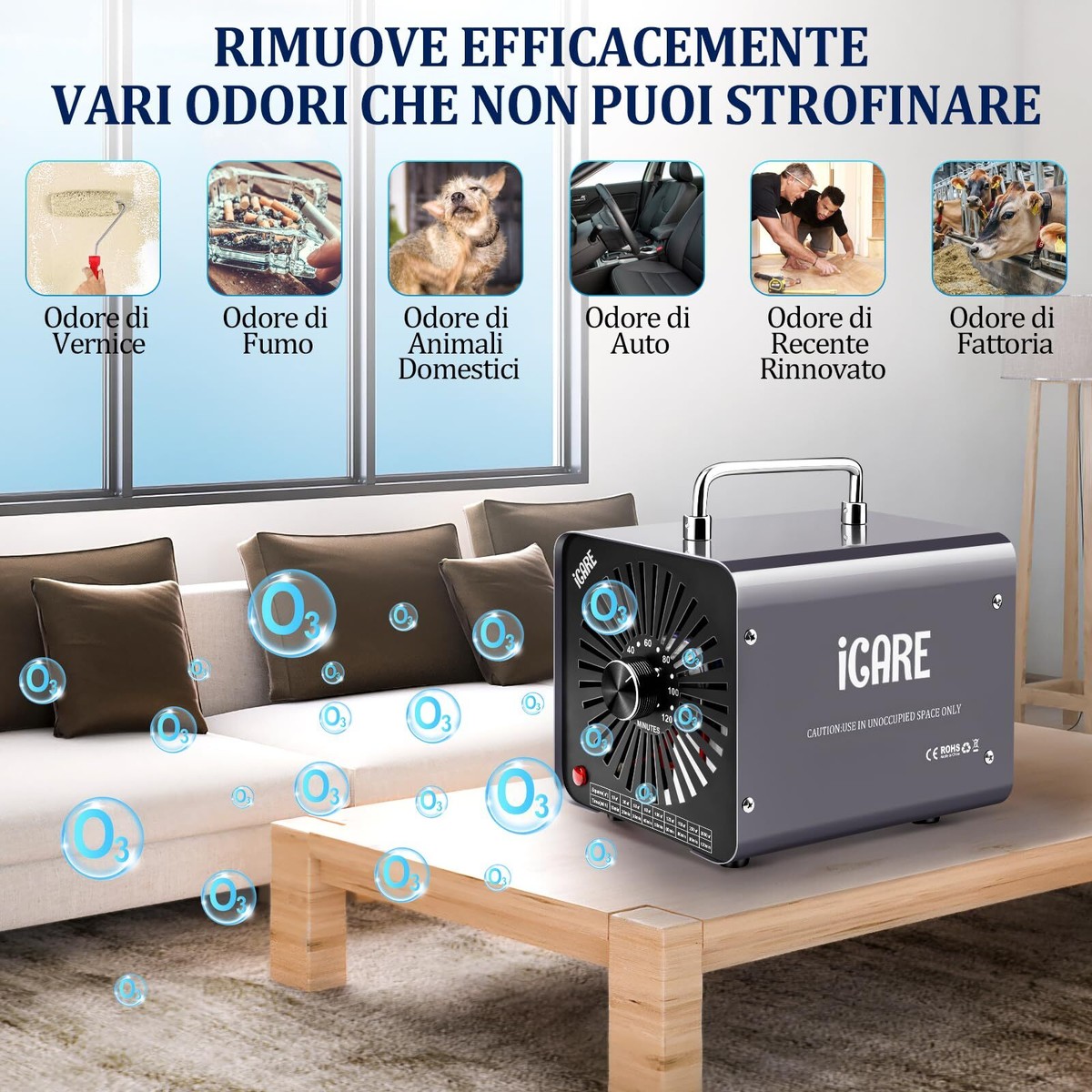 Purificatore Aria Industriale Generatore Ozono FELLAT 30,000mg/h ...