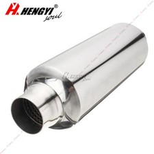 Ø 51mm 1xSILENZIATORE SCARICO INOX AUTO MARMITTA TERMINALE DI SCARICO UNIVERSALE