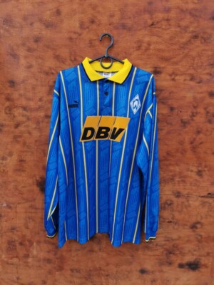 WERDER BREMEN 1995/1996 AWAY FOOTBALL SHIRT PUMA L LONG SLEEVE