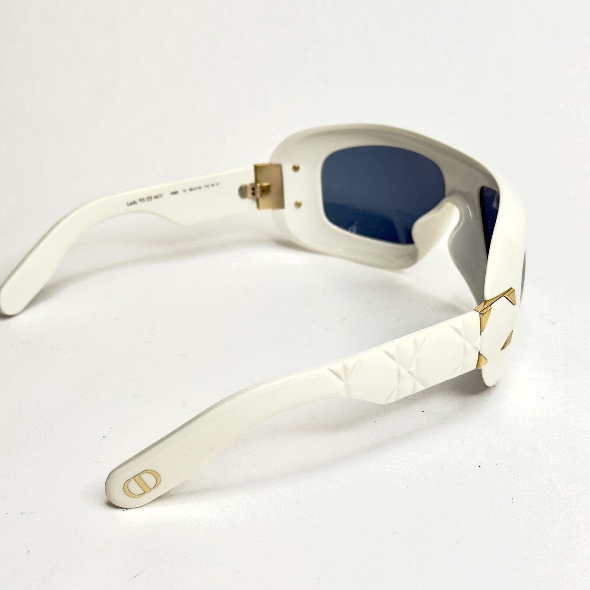 CHRISTIAN DIOR Lady 9522 White Blue Cannage M1I Mask Sunglasses