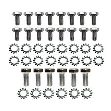 Ford 351c 351m 400m Chrome Oil Pan Bolt Kit Hex Head Small Block 9808