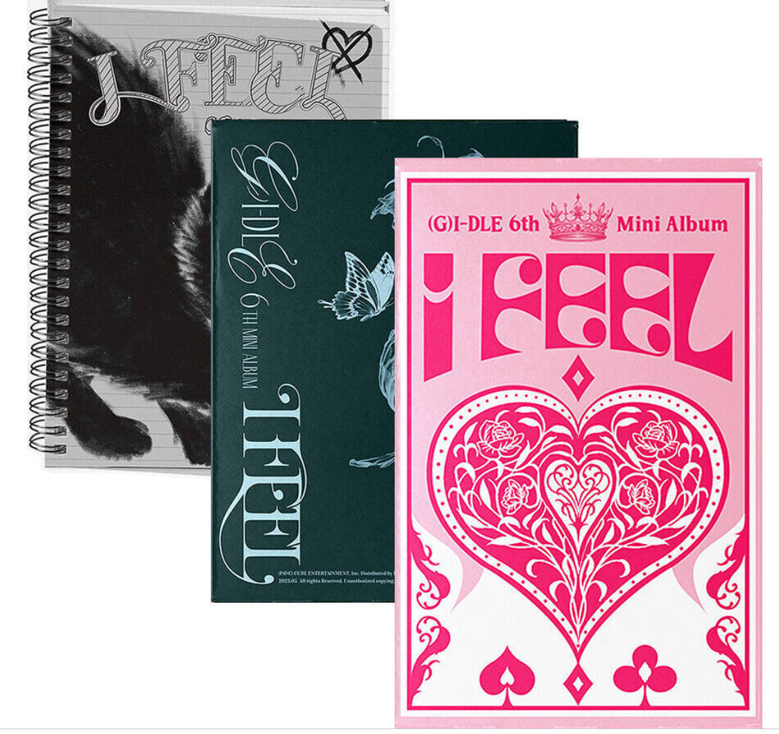 GIDLE PHOTOCARD I Feel Red cape Heart polaroid ID card MAKESTAR