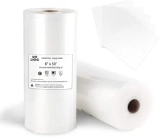 Heavy Duty Food Storage Vacuum Seal Bags 8X50 Feet 2 Pack Bpa Free