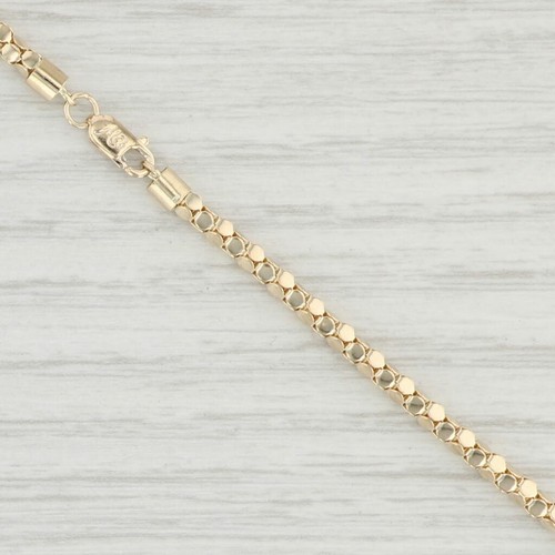 Popcorn Chain Necklace 14k Yellow Gold 