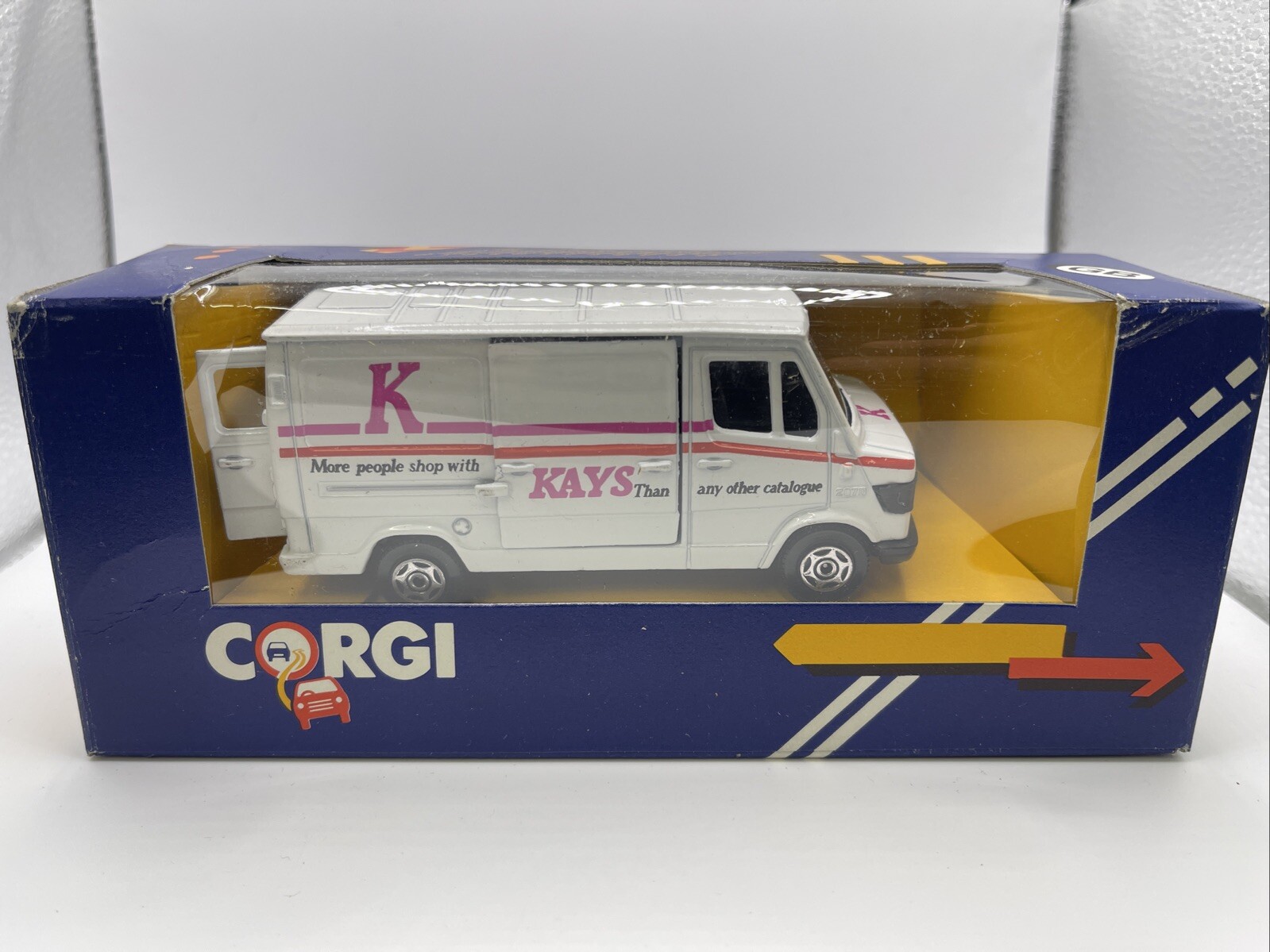 Corgi Appx 10.5cm Long Diecast CKAY1 - Mercedes Benz 270D Van (Kays) White Mint