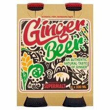 Supermalt Ginger Beer Bottle 330ml x 4 bottles (MULTIPACK)