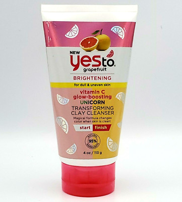 Yes To Grapefruit Vitamin C Glow-Boosting Unicorn Transforming Clay Cleanser-4oz