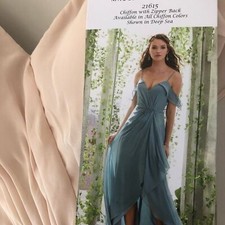 Champagne Boho Dress with Cold Shoulder Sleeves  Size 12/14