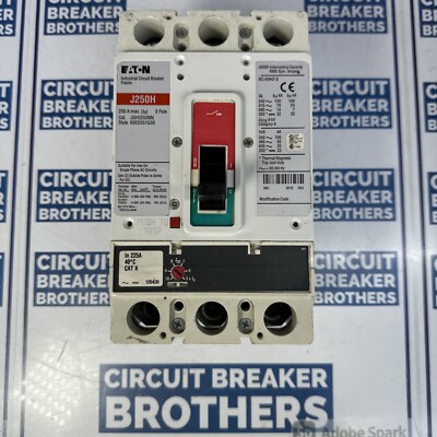 Eaton JGH3250NN 225Amp Trip 600V 3 Pole Breaker -Warranty(Ship Same Day)Chipped