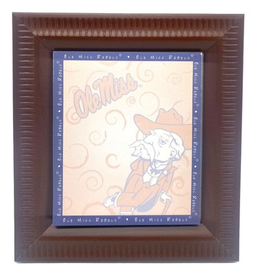 Ole Miss Rebels Colonel Reb Framed Memo/Note Pad with Easel-RARE-New