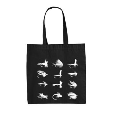 Fliegenfischen Fliegen - Canvas Tragetasche - Fischer Sport Fisch Angler Angeln