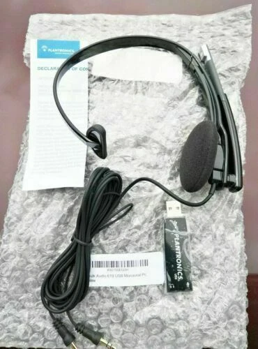 10 Plantronics .Audio 610 USB Single Ear Headsets - Image 3 of 4