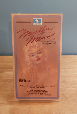 Marilyn Monroe, Narrated By Mike Wallace (VHS, 1988) Enclosed Box